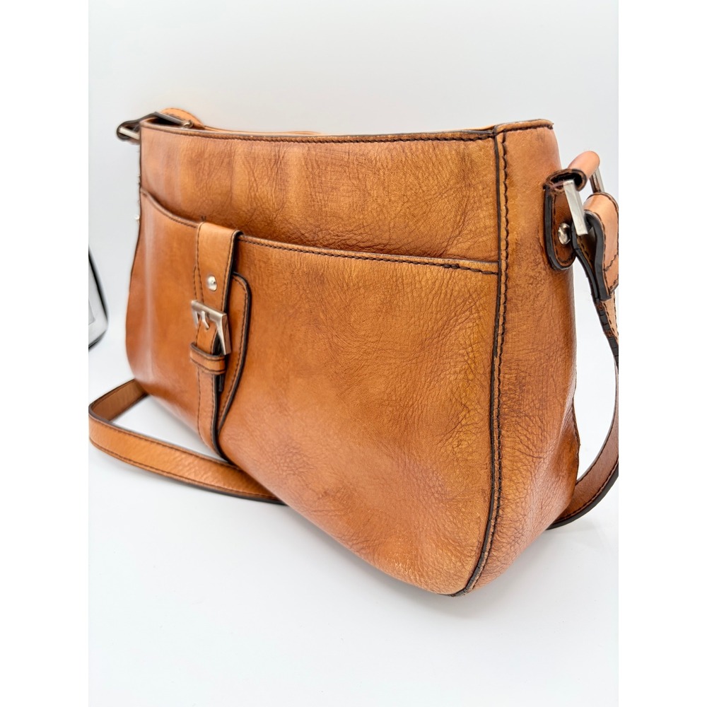 Etienne Aigner Vintage 90s Crossbody Purse Bag Small Classic Brown Leather Y2K - Picture 2 of 9